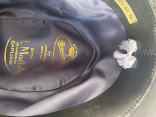 Cappello Borsalino originale feltro grigio fascia