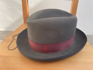 Cappello Borsalino originale feltro grigio fascia