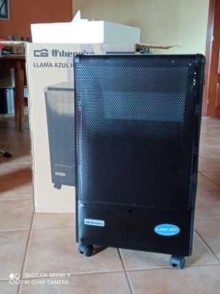 Estufa llama azul