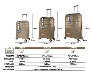 Conjunto de maletas  3 piezas maletas TOP1