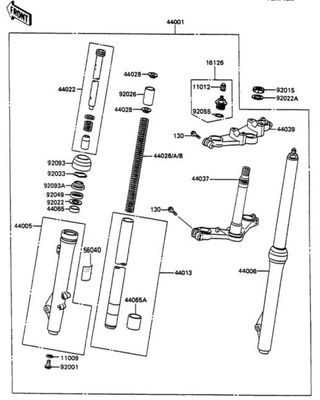 suspensión Kawasaki kx 80 
