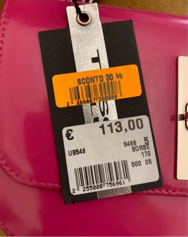 Borsa di pelle Tosca blu. fucsia.