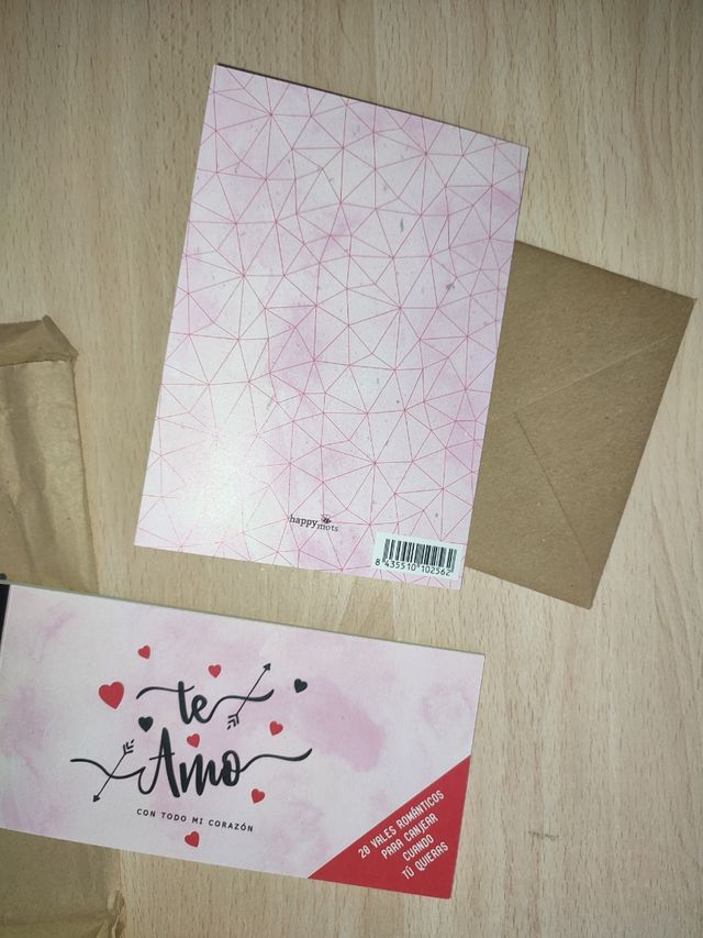 Vale de amor más tarjeta