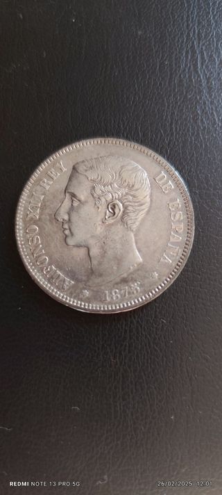 5 pesetas Alfonso XII