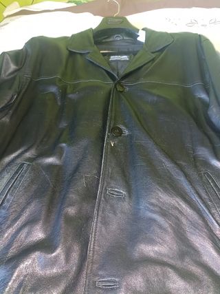 Cazadora cuero hombre
