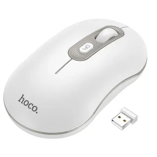 Ratón inalámbrico 2.4G, 1600 DPI, color blanco.