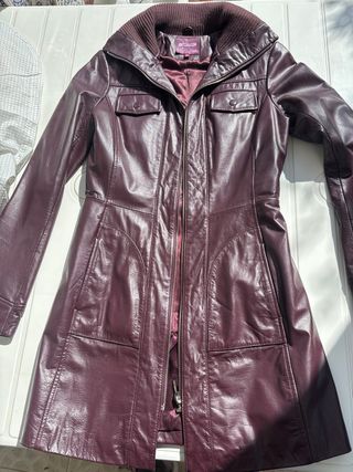 Chaqueta larga 100x100 piel 