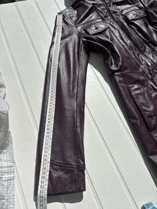 Chaqueta larga 100x100 piel 