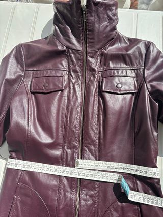 Chaqueta larga 100x100 piel 