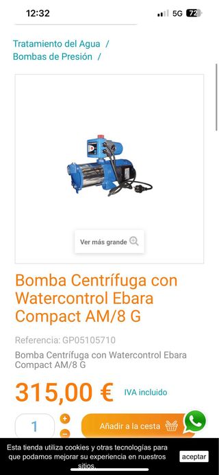 Bomba agua ebara