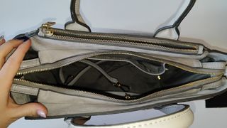 Bolso Gris Antelina y Polipiel Parfois 