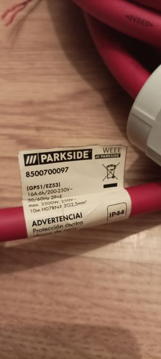Cable 10m autocaravana con adaptador