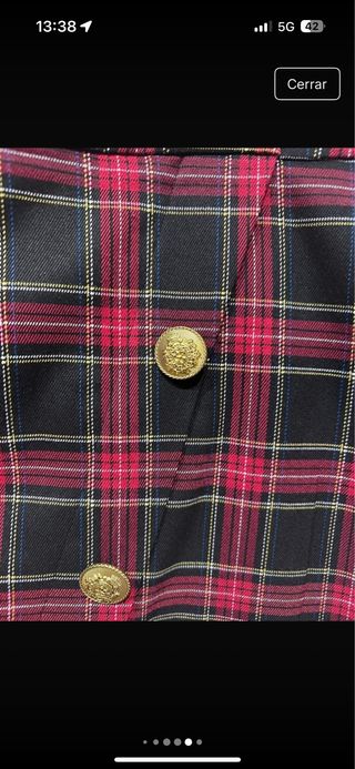 Traje Tintoretto Cuadro escoces T.XL