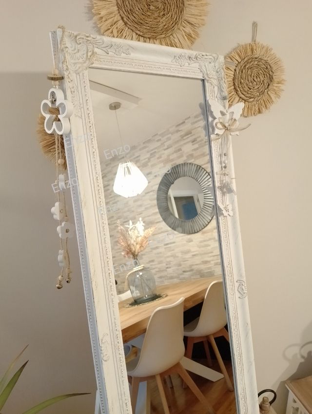 Espejo de pie shabby chic 40x160