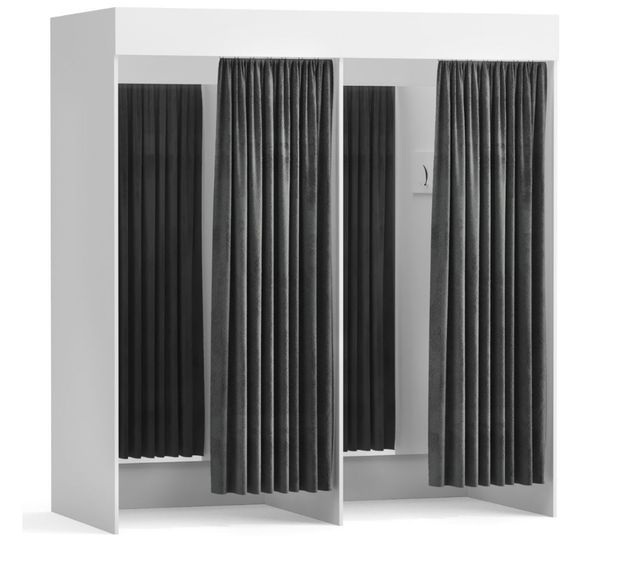 Probador de dos  cabinas