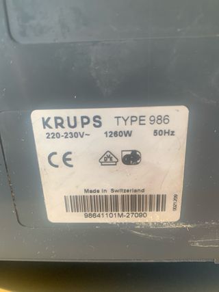 Nespresso krups type 986.