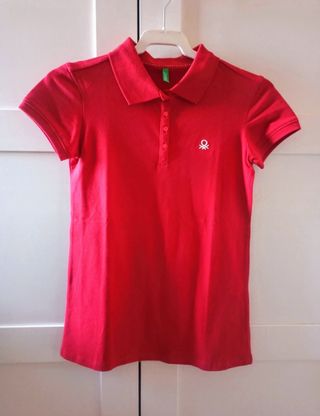 Polo rojo mana corta
