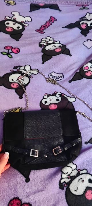 Bolso negro terciopelo 