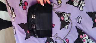 Bolso negro terciopelo 