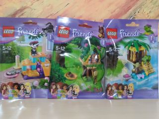 3x Lego Friends Animali Serie 1 Gatto Rana Scoiatt