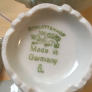 Set caffé vintage porcellana bianca e argento