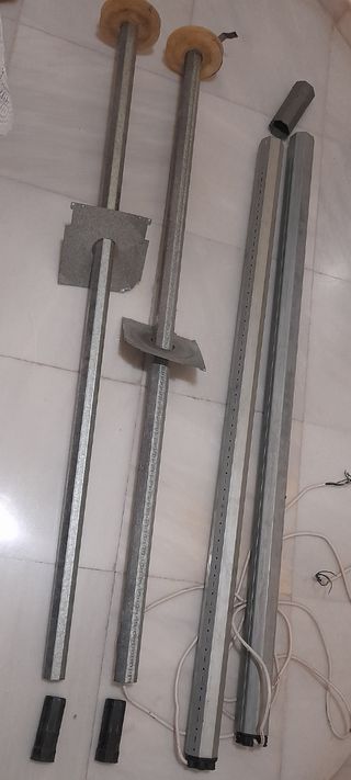 2 motores mecánicos SOMFY y tubos para persiana