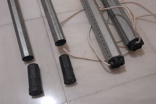 2 motores mecánicos SOMFY y tubos para persiana
