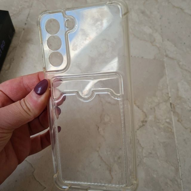 Cover Samsung Galaxy S21 con tasca custodia traspa