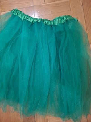 Falda tutu verde bailarina disfraz