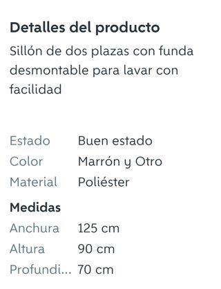 Sofa 2 plazas pino