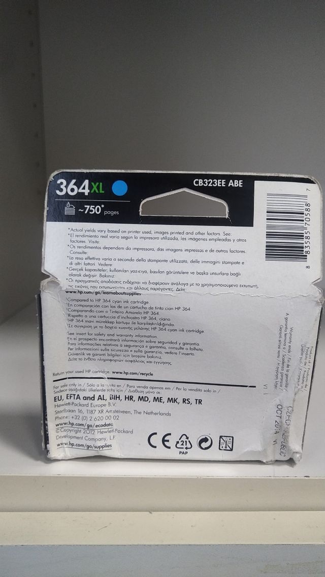 Cartuccia HP 364 XL ciano