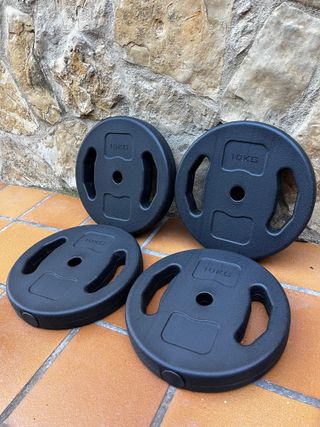 4 de 10kg pesas 30mm discos gimnasio