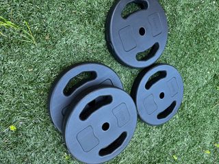 4 discos pesas 10kg 30mm para entrenar con barra