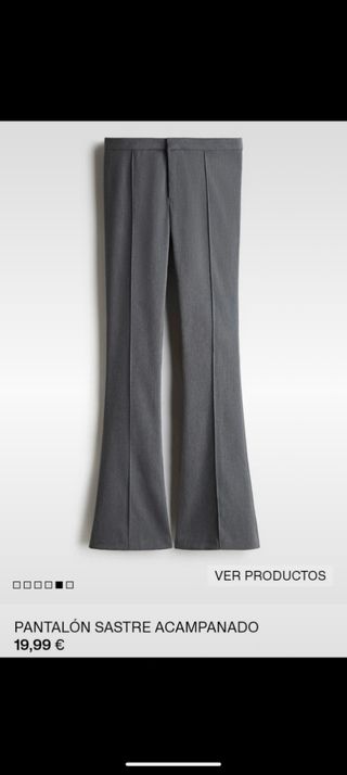 Pantalón gris acampanado HyM
