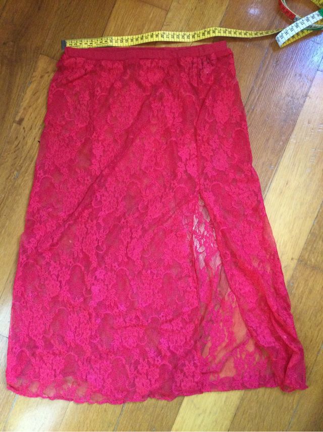 Y2k top e gonna da tango in pizzo rosso