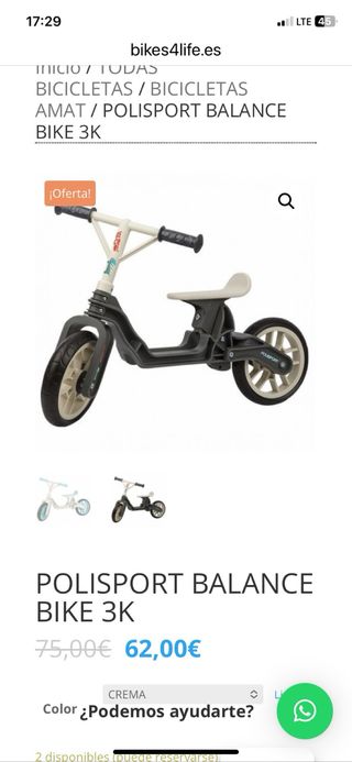 Bicicleta POLISPORT BALANCE bike 3k