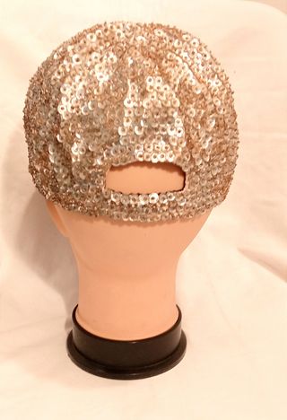 Capellini donna palliet argentato elasticomposte