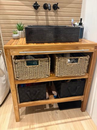 Mueble de baño con piedra lavabo
