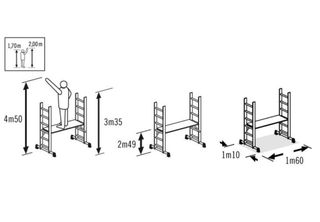 Andamio de aluminio alquiler solo 18 €/día