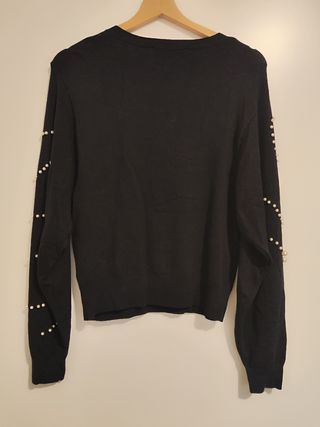 Jersei azul con abalorios