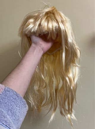 Disfraz peluca rubia para adulto