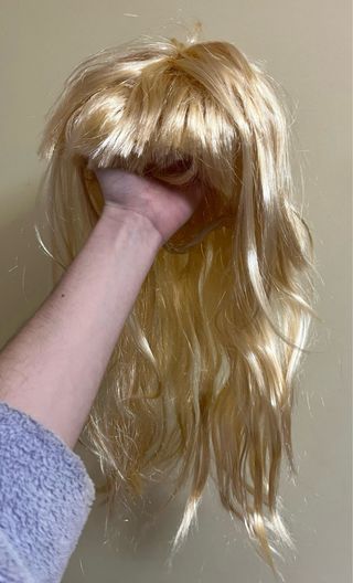 Disfraz peluca rubia para adulto