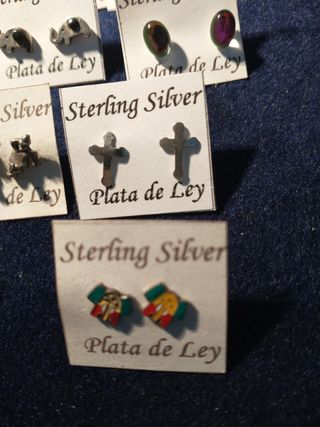 50 pairs aretes de Plata de 1a ley antigua.