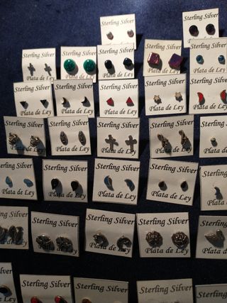 50 pairs aretes de Plata de 1a ley antigua.