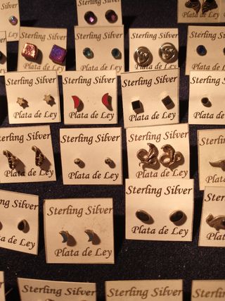 50 pairs aretes de Plata de 1a ley antigua.