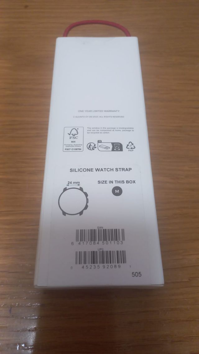 Correa Suunto 24mm Athletic 2 Silicona negra