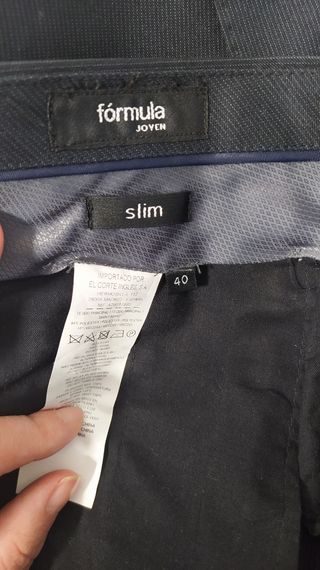 Traje de hombre, talla 40 