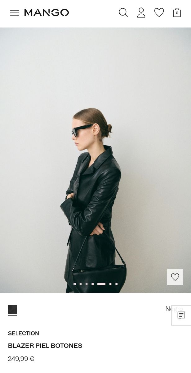 Blazer piel botones Mango NUEVA