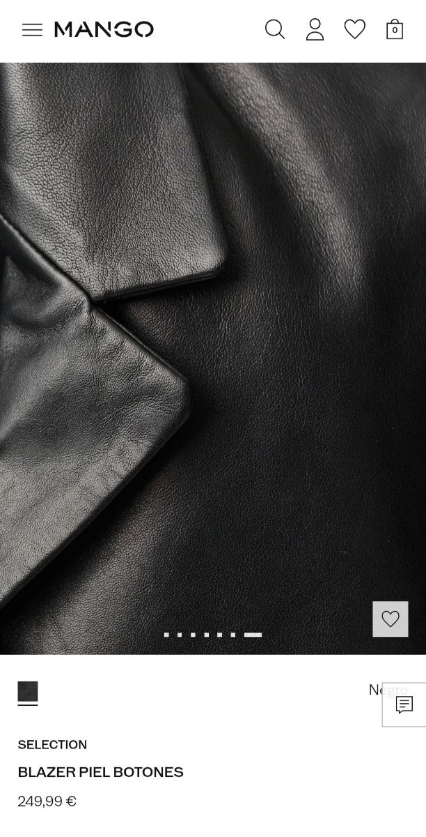 Blazer piel botones Mango NUEVA