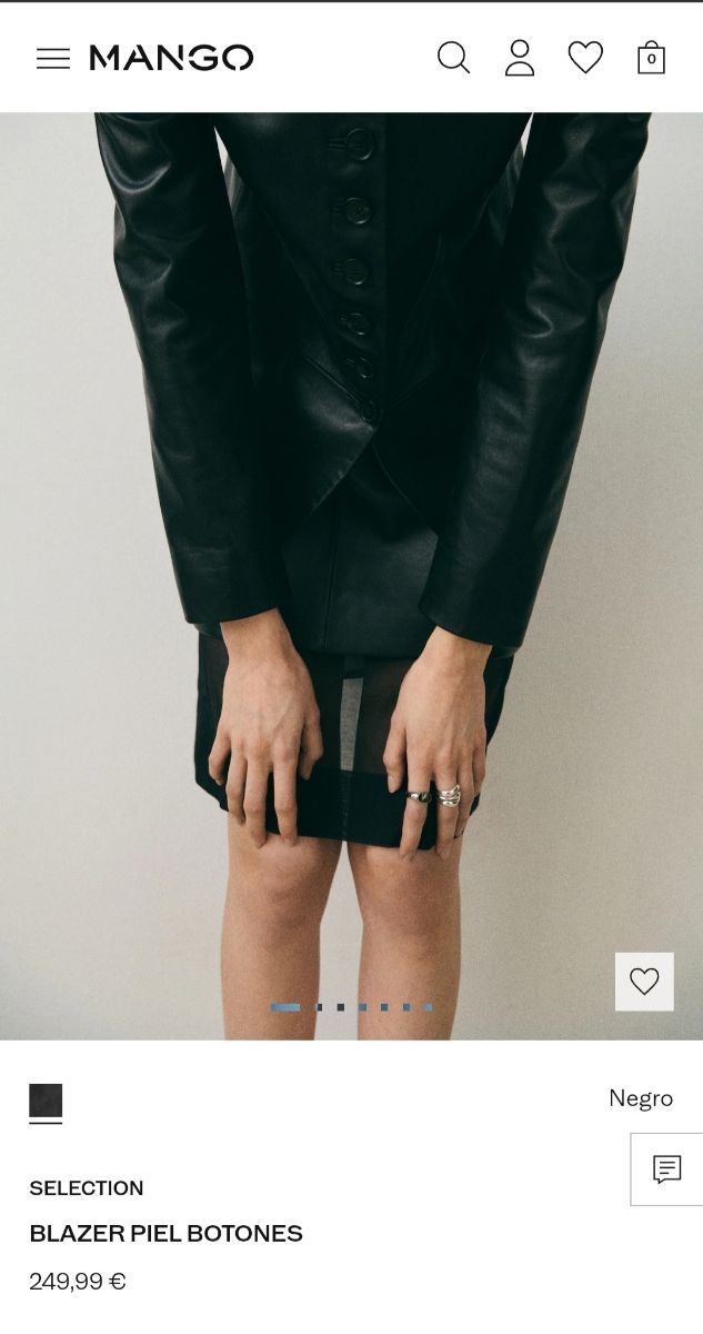 Blazer piel botones Mango NUEVA